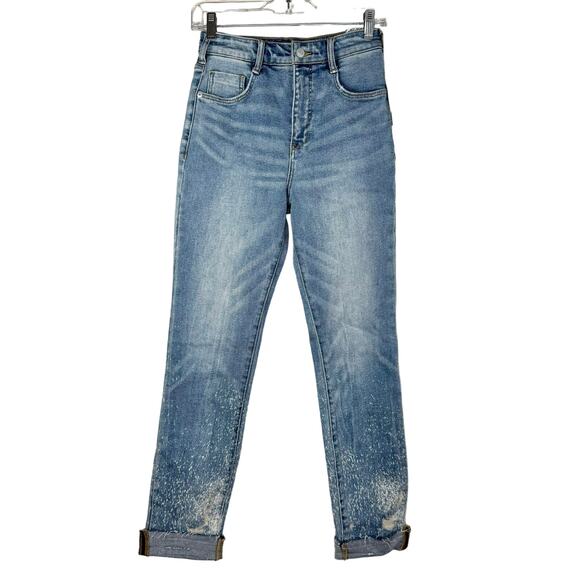 Pilcro and The Letterpress The Cigarette Distressed Denim Jeans 28 NWT - Picture 1 of 16